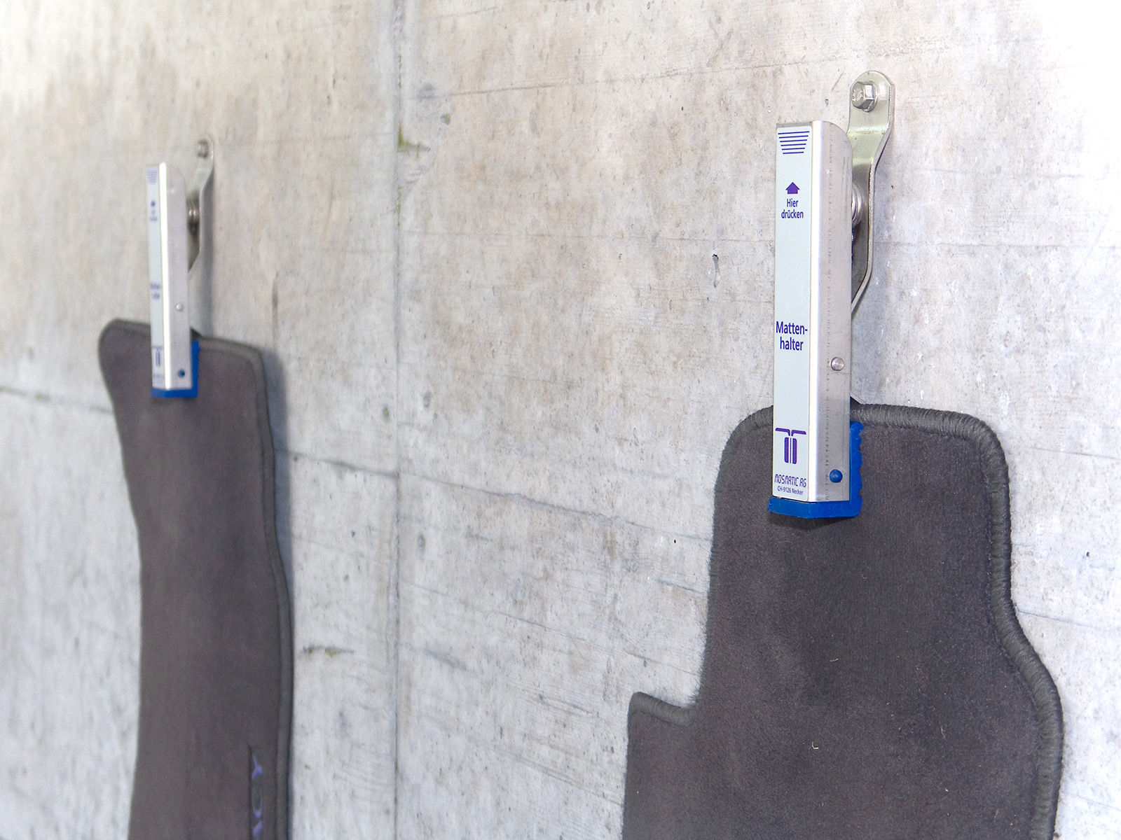 MOSMATIC Mattenhalter Wandmontage, rostfrei