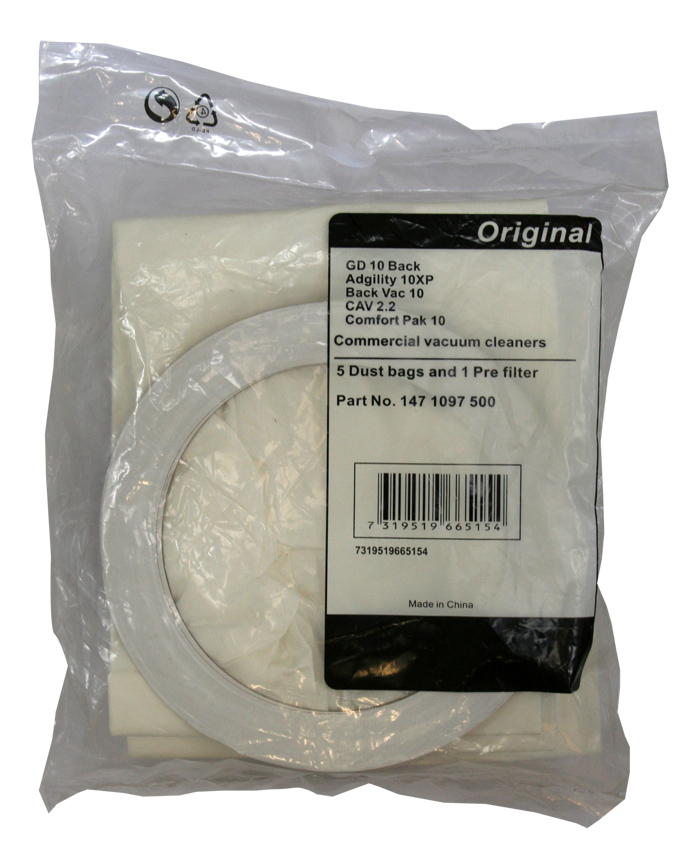 NILFISK Staubbeutel 10 Liter, VPE 5