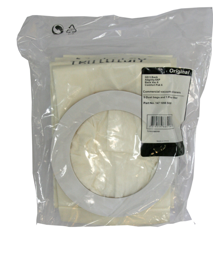 NILFISK Staubbeutel 5 Liter, VPE 5
