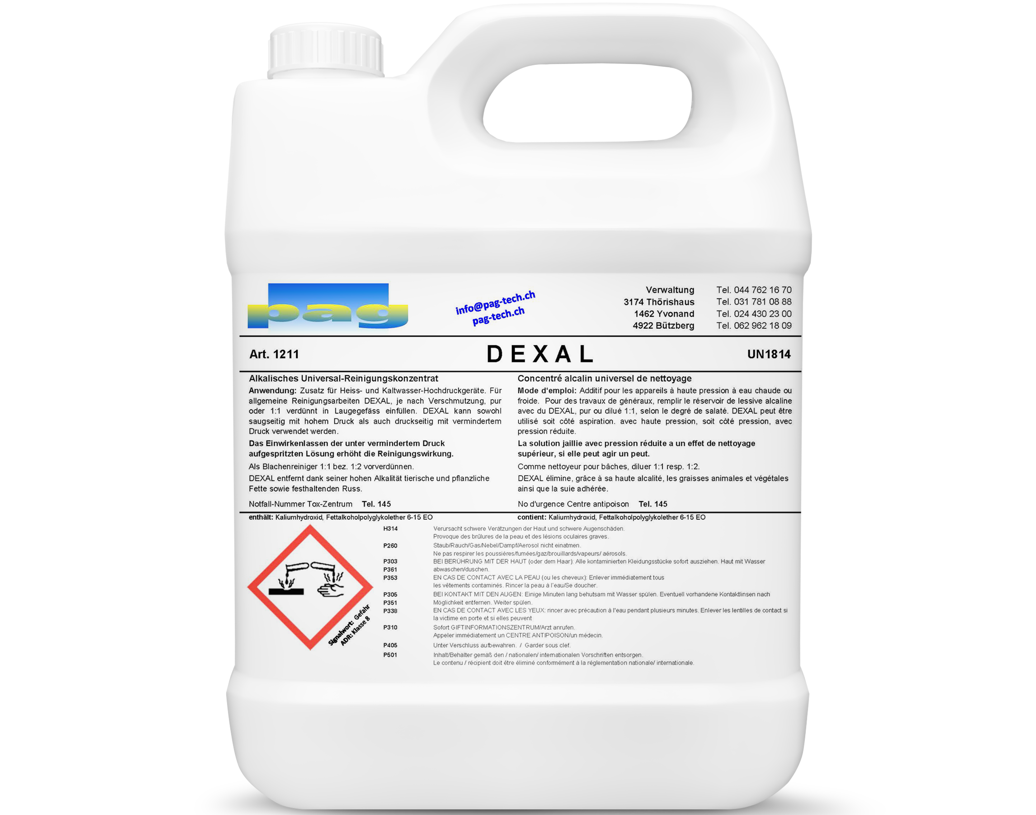 Universalreiniger DEXAL, 10l,  Alkalisches Reinigungskonzentrat
