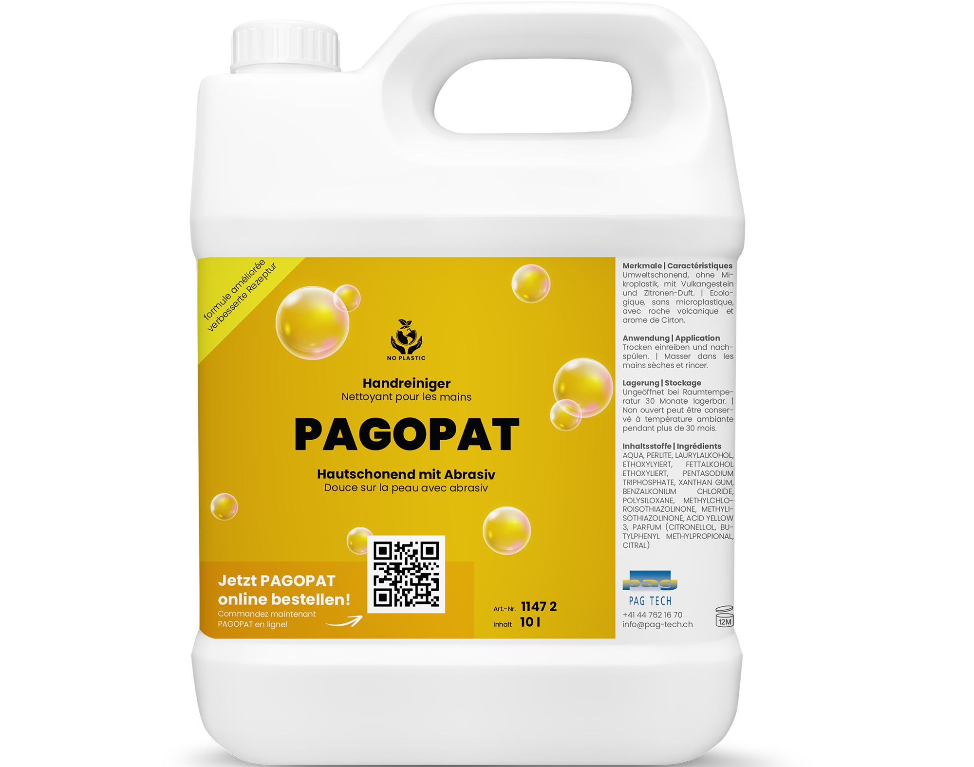 Handreiniger PAGOPAT, 10 l, Hautschonend mit Abrasiv